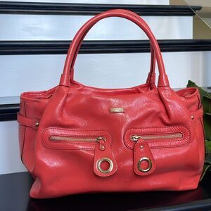 New Kate spade Lincoln Road Stevie patent leather coral gold handbag purse